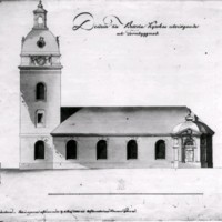 SLM R120-90-1 - Ritning, Bettna kyrka 1780