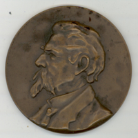 SLM 8145 - Medalj av koppar, porträtt av konstnären Gustaf Rydberg