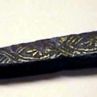SLM 20851 - Föremål, ornerad metallspets, lösfynd från Kungsberg i Fogdö socken