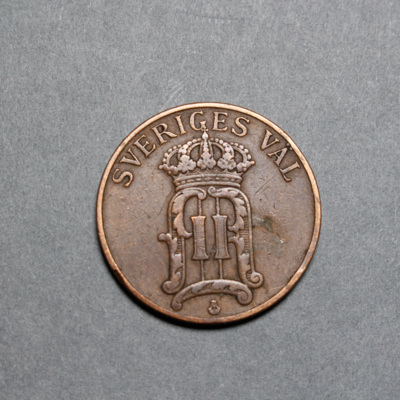 SLM 8389 - Mynt, 5 öre bronsmynt 1907, Oscar II