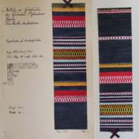 DSLH 529 a-b - Skiss av Rut Anderssons förkläde