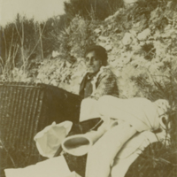 SLM P09-2029 - Lisa vid Hôtel Molaro, Anacapri, Capri år 1904