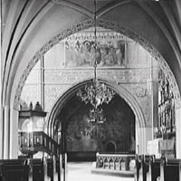 SLM M007380 - Interiör i Floda kyrka, 1890-tal