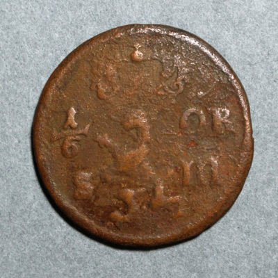 SLM 16189 - Mynt, 1/6 öre kopparmynt 1666, Karl XI