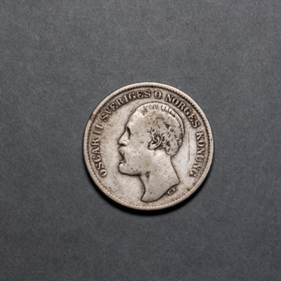 SLM 8364 - Mynt, 2 kronor silvermynt 1876, Oscar II