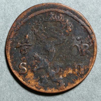 SLM 16864 - Mynt, 1/6 öre kopparmynt 1670, Karl XI