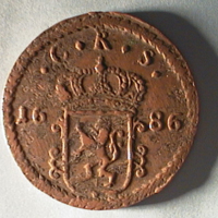 SLM 16166 - Mynt, 1 öre kopparmynt 1686, Karl XI