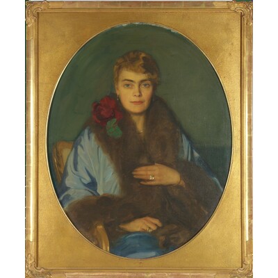 SLM 7038 - Porträtt av Hilda Österman f. Wessén, 1918