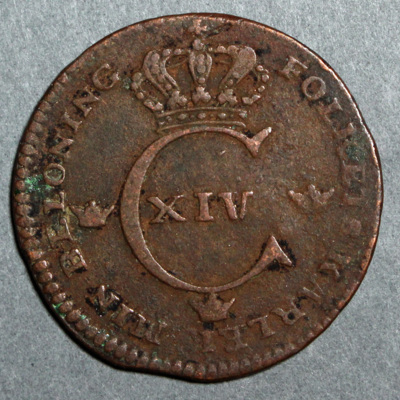 SLM 8279 3 - Mynt, 1/4 skilling kopparmynt, Karl XIV Johan 1827