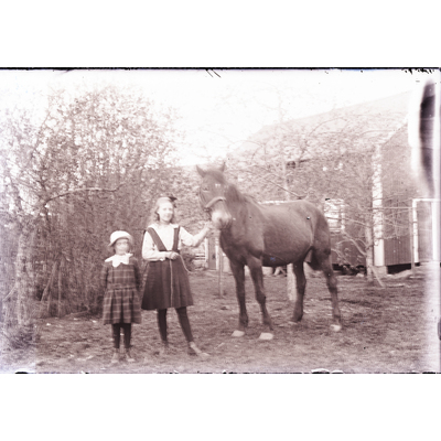 SLM X2013-107 - Två barn med häst
