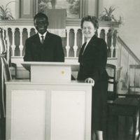SLM P12-1079 - Baptistbesök från Afrika, ca 1950-tal