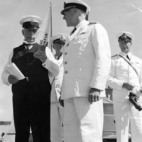 SLM P07-1381 - Amiral Otto Lybeck och konteramiral Yngve Ekstrand, Sandhamn, 1940-tal