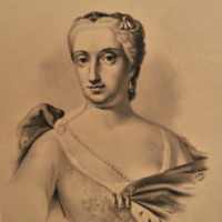 SLM 8543 - Litografi, porträtt av drottning Ulrika Eleonora