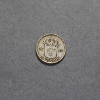 SLM 16745 - Mynt, 25 öre silvermynt typ I 1940, Gustav V