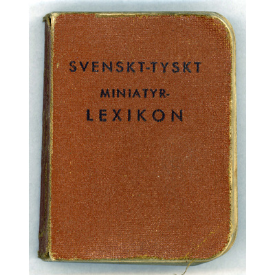 SLM 30051 - Svenskt-tyskt miniatyrlexikon från 1938
