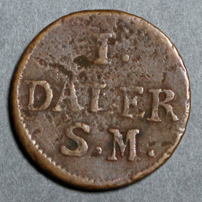 SLM 16242 - Mynt, 1 daler silvermynt typ II 1716, nödmynt, Karl XII