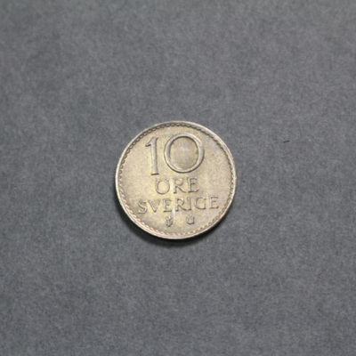 SLM 16780 - Mynt, 10 öre kopparnickelmynt typ II 1965, Gustav VI Adolf