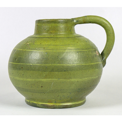 SLM 59305 - Kruka av keramik med grön glasyr, design Allan Ebeling (1897-1975) i Torshälla