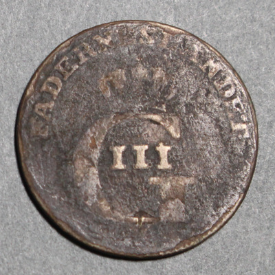 SLM 16408 - Mynt, 4 öre 1/24 riksdaler silvermynt typ II 1779, Gustav III