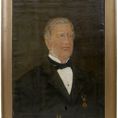 SLM 22609 - Oljemålning, porträtt av direktör Johan Sederholm, Nävekvarn 1886