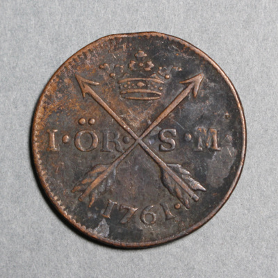 SLM 16930 - Mynt, 1 öre kopparmynt 1761, Adolf Fredrik