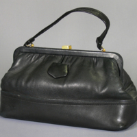 SLM 29112 - Svart handväska med bygel, 1960-tal