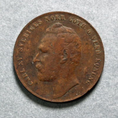 SLM 16721 - Mynt, 2 öre bronsmynt 1861, Karl XV