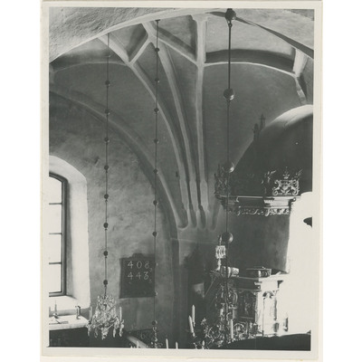 SLM M003915 - Predikstolen i Bergshammars kyrka.
