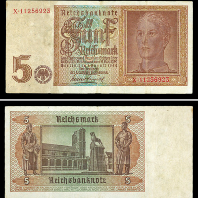 SLM 16981 - Sedel, 5 Reichsmark 1942