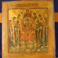 SLM 10383 - Ikon, den helige Mikael och änglar, 1800-talets första hälft