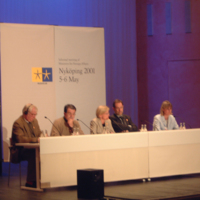 SLM D09-294 - Sveriges utrikesminister Anna Lindh med flera, utrikesministermöte 2001
