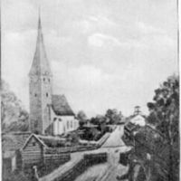 SLM M023915 - Torshälla gamla kyrka år 1872