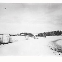 SLM M007416 - Utsikt från kyrktrappan i Floda socken mot väster, vinter på 1890-talet