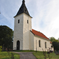 SLM D11-205 - Kattnäs kyrka från sydväst.