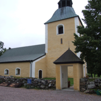 SLM D10-475 - Trosa Lands kyrka, kyrkoanläggningen från nordväst.