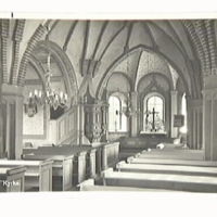 SLM M007992 - Gillberga kyrka, interiör före restaurering 1934