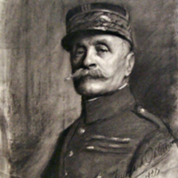 SLM 7169 - Kolteckning, general Ferdinand Foch (1851-1929) av Bernhard Österman (1870-1938)