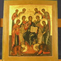 SLM 10375 - Ikon, Kristus som världsdomare, 1800-talets andra hälft