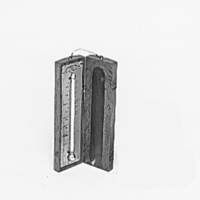 SLM 11939 - Termometer i fodral, skalor för Celsius och Réaumur