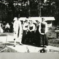 SLM R131-78-6 - Vingåkers folkdräkt visas på Skansen, 1890-talet