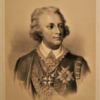 SLM 8544 - Litografi, porträtt av Gustav III