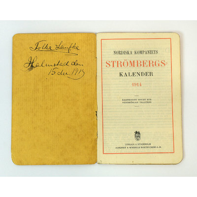 SLM 59066 - Strömbergs kalender för år 1914, har tillhört frisören Folke Laufke (1895-1982)