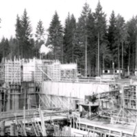 SLM POR57-5617-8 - Forskningsanläggningen Studsvik AB under uppbyggnad 1957