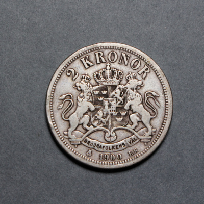 SLM 8367 - Mynt, 2 kronor silvermynt, Oscar II