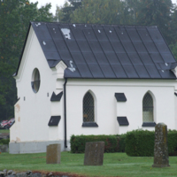 SLM D08-147 - Björkviks kyrka, bårhuset söder om kyrkan.