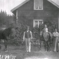 SLM X2179-78 - Familjeporträtt med hästar