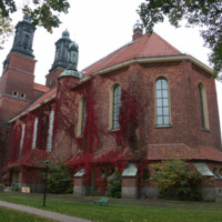 SLM D08-696 - Klosters kyrka, exteriör.