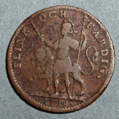 SLM 16252 - Mynt, 1 daler kopparmynt typ IV 1718, Karl XII