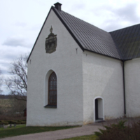 SLM D10-1145 - Fogdö kyrka, exteriör, sakristian från nordväst.