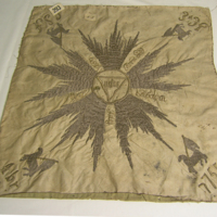 SLM 19026 - Kalkkläde av vitt siden med broderier, tillhör Ytterenhörna kyrka